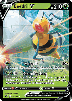 Beedrill V Pokémon TCG card art