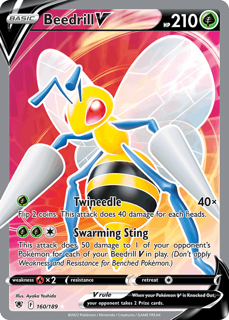 Beedrill V #160 from Astral Radiance - Rare Ultra - Illustrated by Ayaka Yoshida