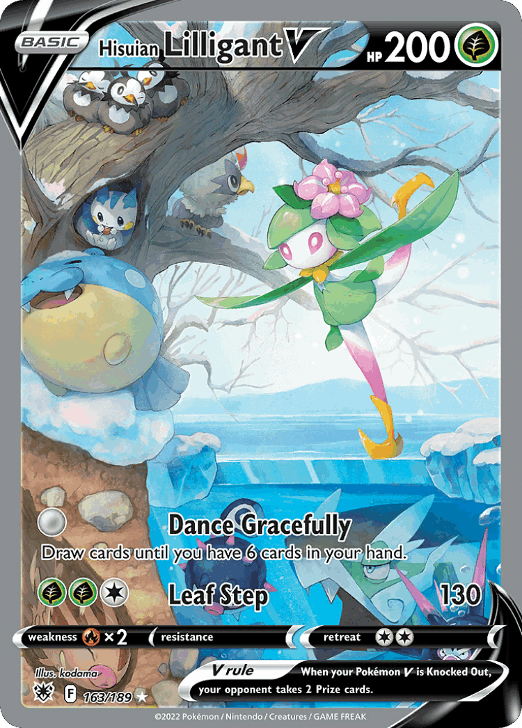 Hisuian Lilligant V #163 from Astral Radiance - Rare Ultra - Illustrated by kodama