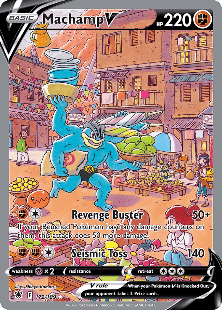 Machamp V #172 from Astral Radiance - Rare Ultra - Illustrated by Shinya Komatsu