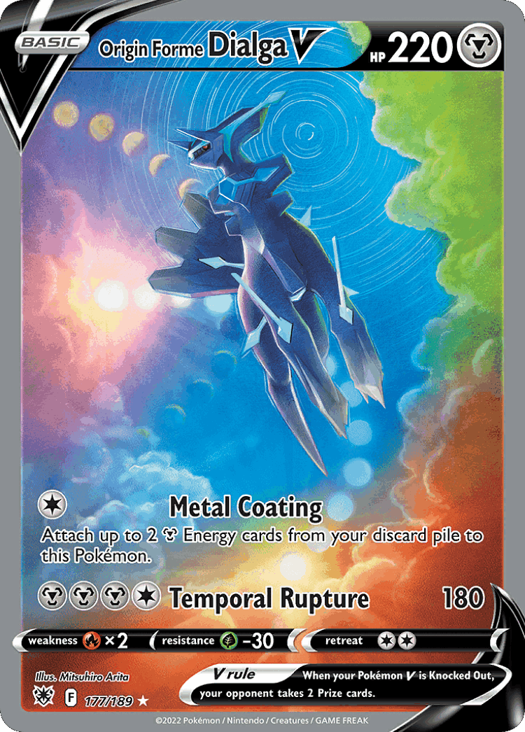 Origin Forme Dialga V #177 from Astral Radiance - Rare Ultra - Illustrated by Mitsuhiro Arita