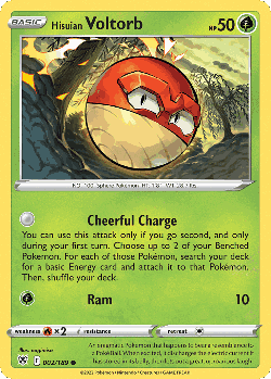 Hisuian Voltorb Pokémon TCG card art