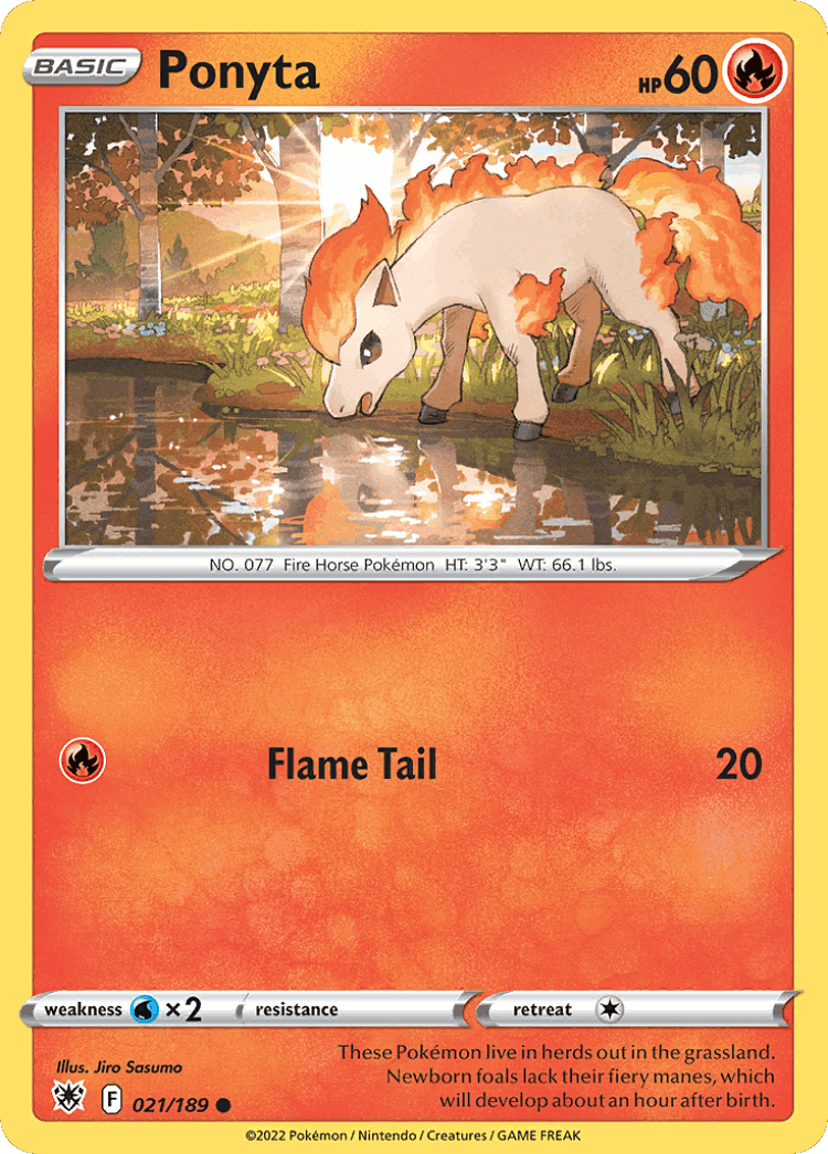Ponyta #21 from Astral Radiance - Common - Illustrated by Jiro Sasumo