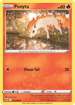 Ponyta Pokémon TCG card art