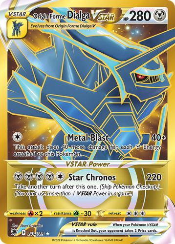 Origin Forme Dialga VSTAR #210 from Astral Radiance - Rare Secret - Illustrated by 5ban Graphics