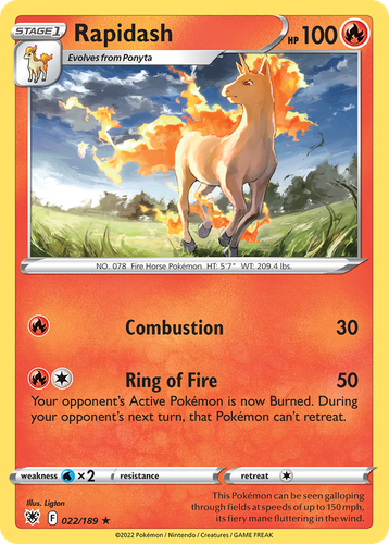 Rapidash Pokémon TCG card art