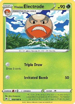 Hisuian Electrode Pokémon TCG card art