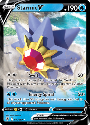 Starmie V #30 from Astral Radiance - Rare Holo V - Illustrated by Eske Yoshinob
