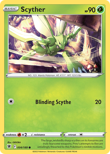 Scyther #4 from Astral Radiance - Common - Illustrated by GIDORA