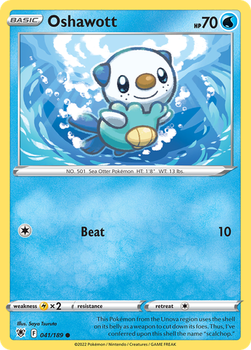 Oshawott #41 from Astral Radiance - Common - Illustrated by Saya Tsuruta