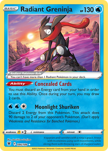 Radiant Greninja #46 from Astral Radiance - Radiant Rare - Illustrated by Souichirou Gunjima