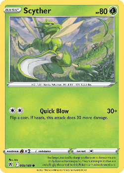 Scyther Pokémon TCG card art