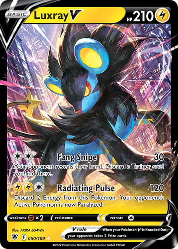 Luxray V #50 from Astral Radiance - Rare Holo V - Illustrated by AKIRA EGAWA