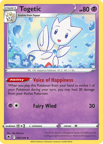 Togetic #56 from Astral Radiance - Uncommon - Illustrated by Tika Matsuno