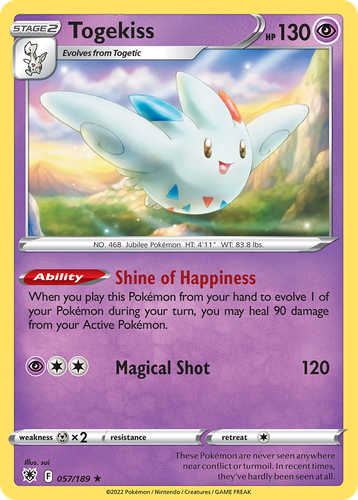 Togekiss #57 from Astral Radiance - Rare Holo - Illustrated by sui