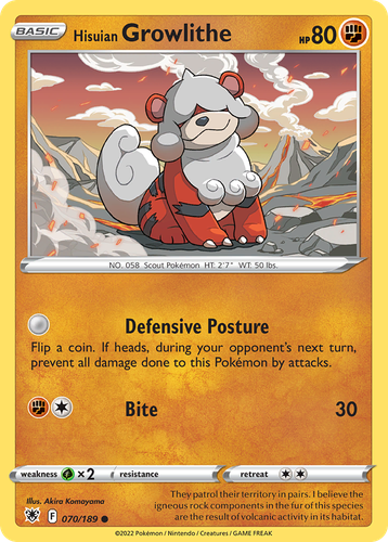 Hisuian Growlithe 70, Astral Radiance