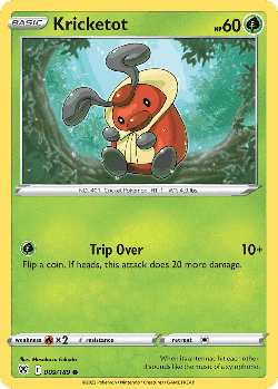 Kricketot Pokémon TCG card art