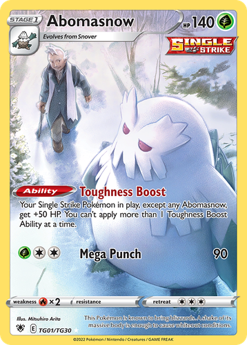 Abomasnow #1 from Astral Radiance Trainer Gallery - Trainer Gallery Rare Holo - Illustrated by Mitsuhiro Arita