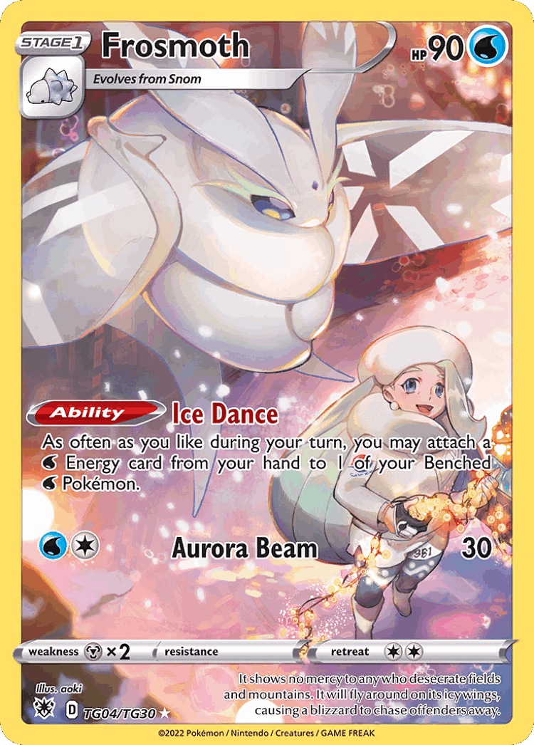 Frosmoth #4 from Astral Radiance Trainer Gallery - Trainer Gallery Rare Holo - Illustrated by aoki