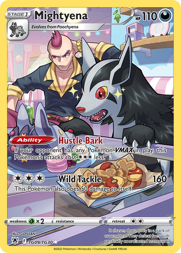 Mightyena #9 from Astral Radiance Trainer Gallery - Trainer Gallery Rare Holo - Illustrated by GOSSAN