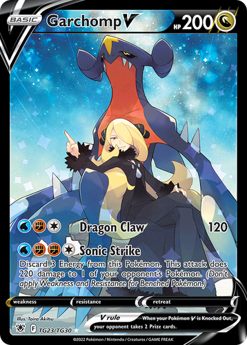 Garchomp V Pokémon TCG card art