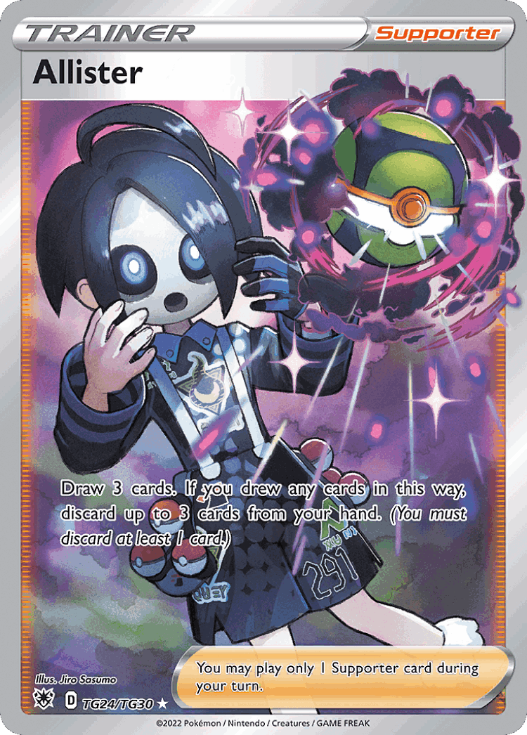 Allister #24 from Astral Radiance Trainer Gallery - Rare Ultra - Illustrated by Jiro Sasumo