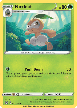 Nuzleaf Pokémon TCG card art