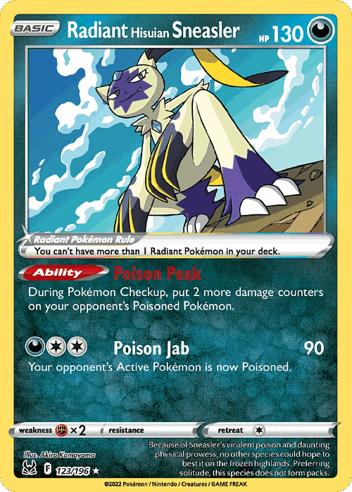 Radiant Hisuian Sneasler 123, Lost Origin