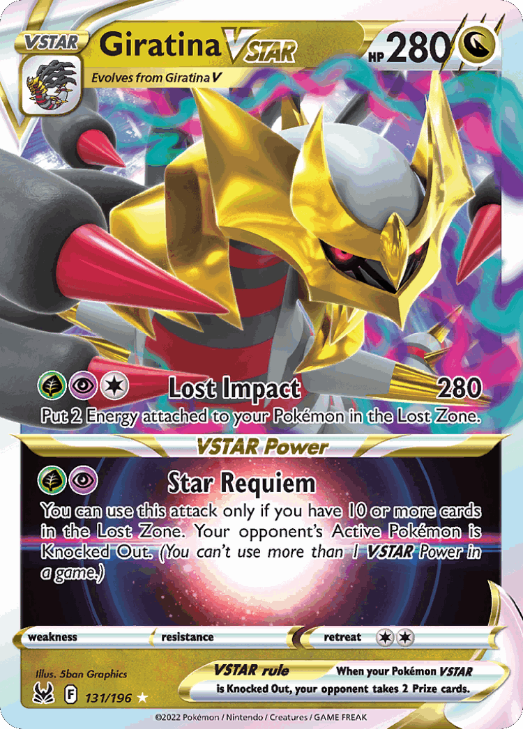 Giratina VSTAR #131 from Lost Origin - Rare Holo VSTAR - Illustrated by 5ban Graphics