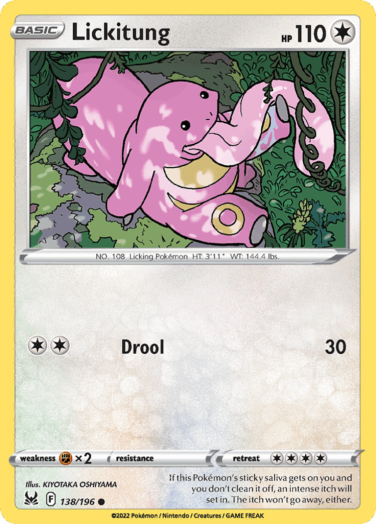 Lickitung #138 from Lost Origin - Common - Illustrated by KIYOTAKA OSHIYAMA