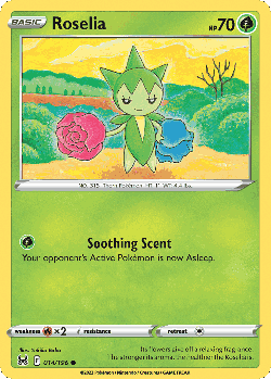 Roselia Pokémon TCG card art
