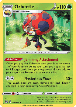Orbeetle Pokémon TCG card art