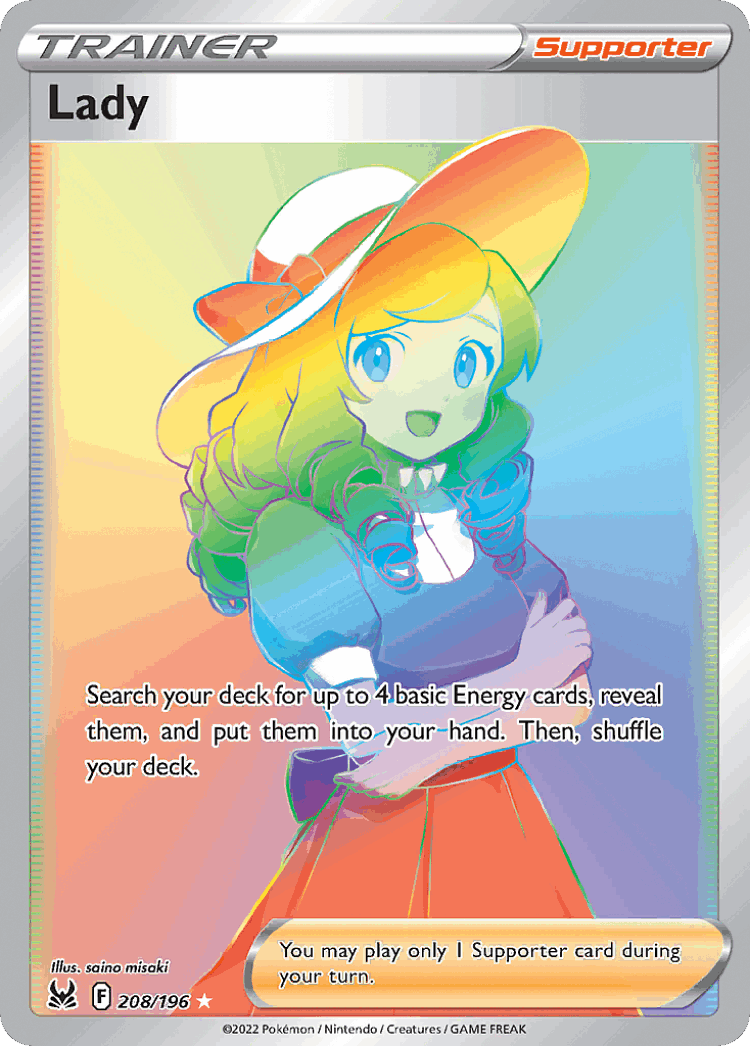 Lady #208 from Lost Origin - Rare Rainbow - Illustrated by saino misaki