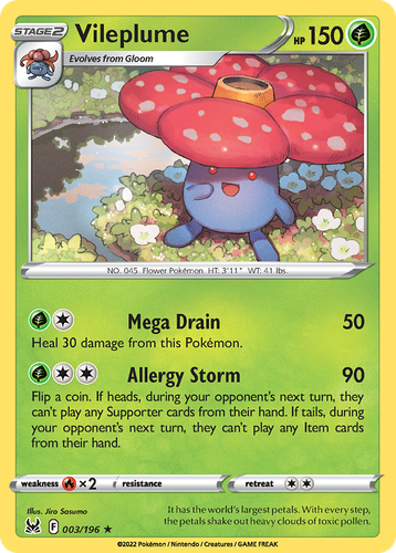 Vileplume Pokémon TCG card art