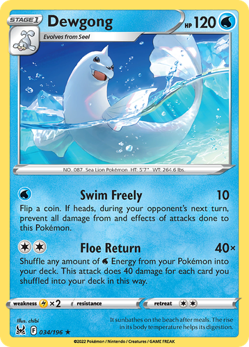Dewgong 34, Lost Origin