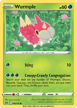Wurmple Pokémon TCG card art