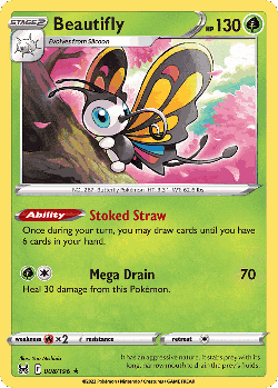 Beautifly Pokémon TCG card art