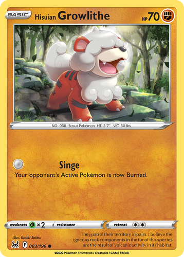 Hisuian Growlithe 83, Lost Origin