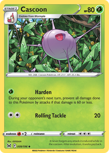 Cascoon Pokémon TCG card art