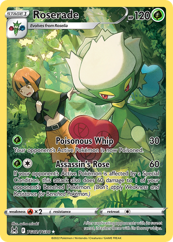 Roserade #2 from Lost Origin Trainer Gallery - Trainer Gallery Rare Holo - Illustrated by saino misaki