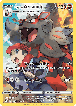 Hisuian Arcanine Pokémon TCG card art