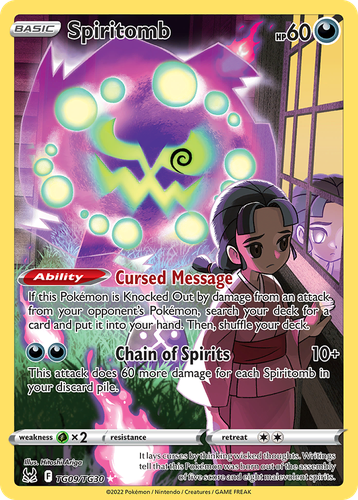 Spiritomb #9 from Lost Origin Trainer Gallery - Trainer Gallery Rare Holo - Illustrated by Hitoshi Ariga