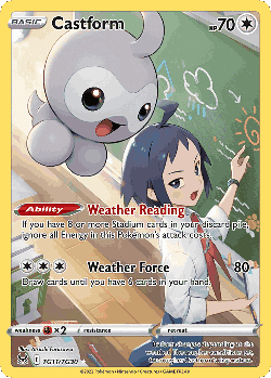 Castform Pokémon TCG card art