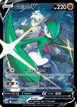 Gallade V Pokémon TCG card art
