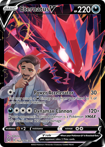 Eternatus V #21 from Lost Origin Trainer Gallery - Rare Holo V - Illustrated by kodama