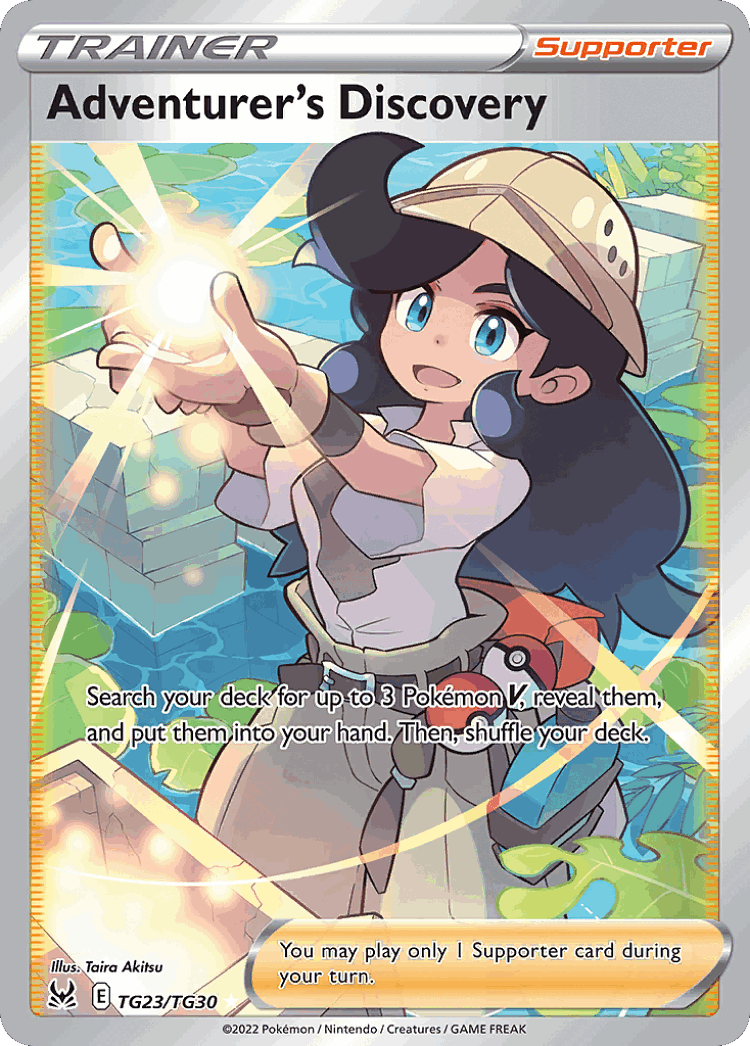 Adventurer's Discovery #23 from Lost Origin Trainer Gallery - Rare Ultra - Illustrated by Taira Akitsu