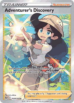 Adventurer's Discovery Pokémon TCG card art