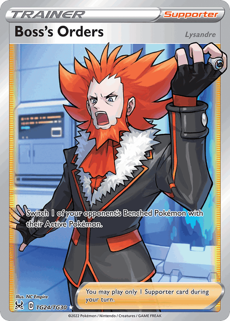 Boss's Orders #24 from Lost Origin Trainer Gallery - Rare Ultra - Illustrated by NC Empire