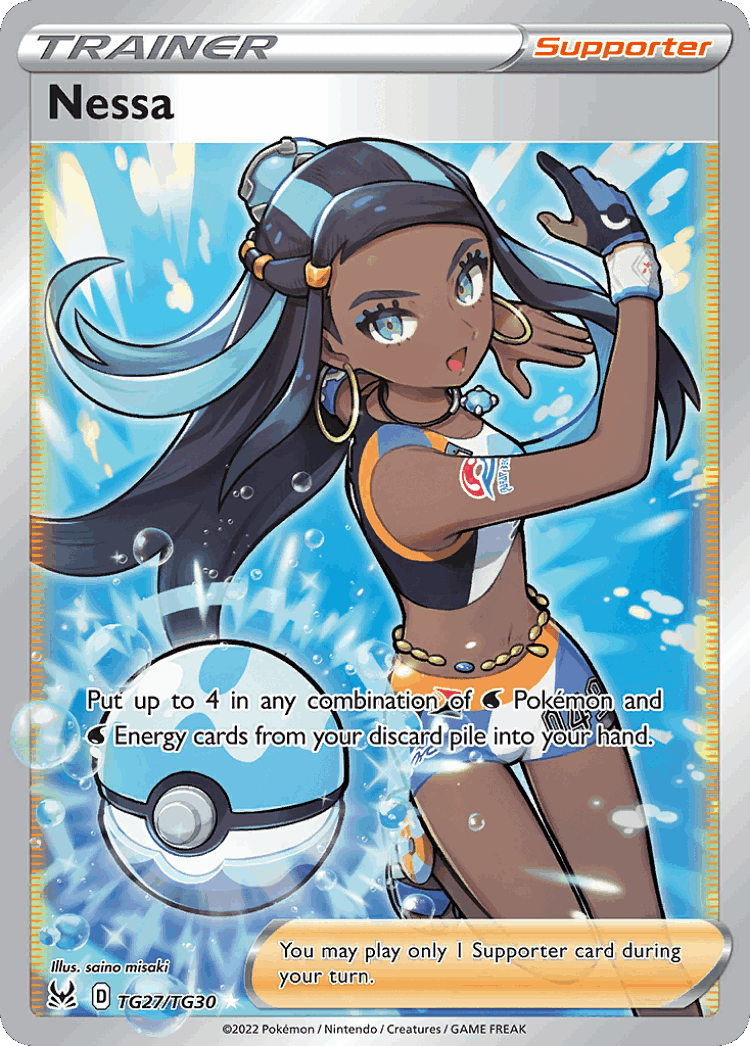 Nessa #27 from Lost Origin Trainer Gallery - Rare Ultra - Illustrated by saino misaki