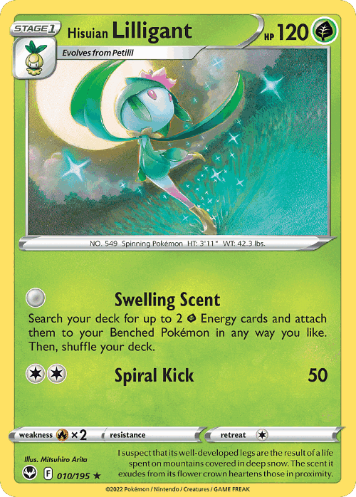 Hisuian Lilligant Pokémon TCG card art